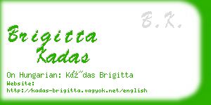 brigitta kadas business card